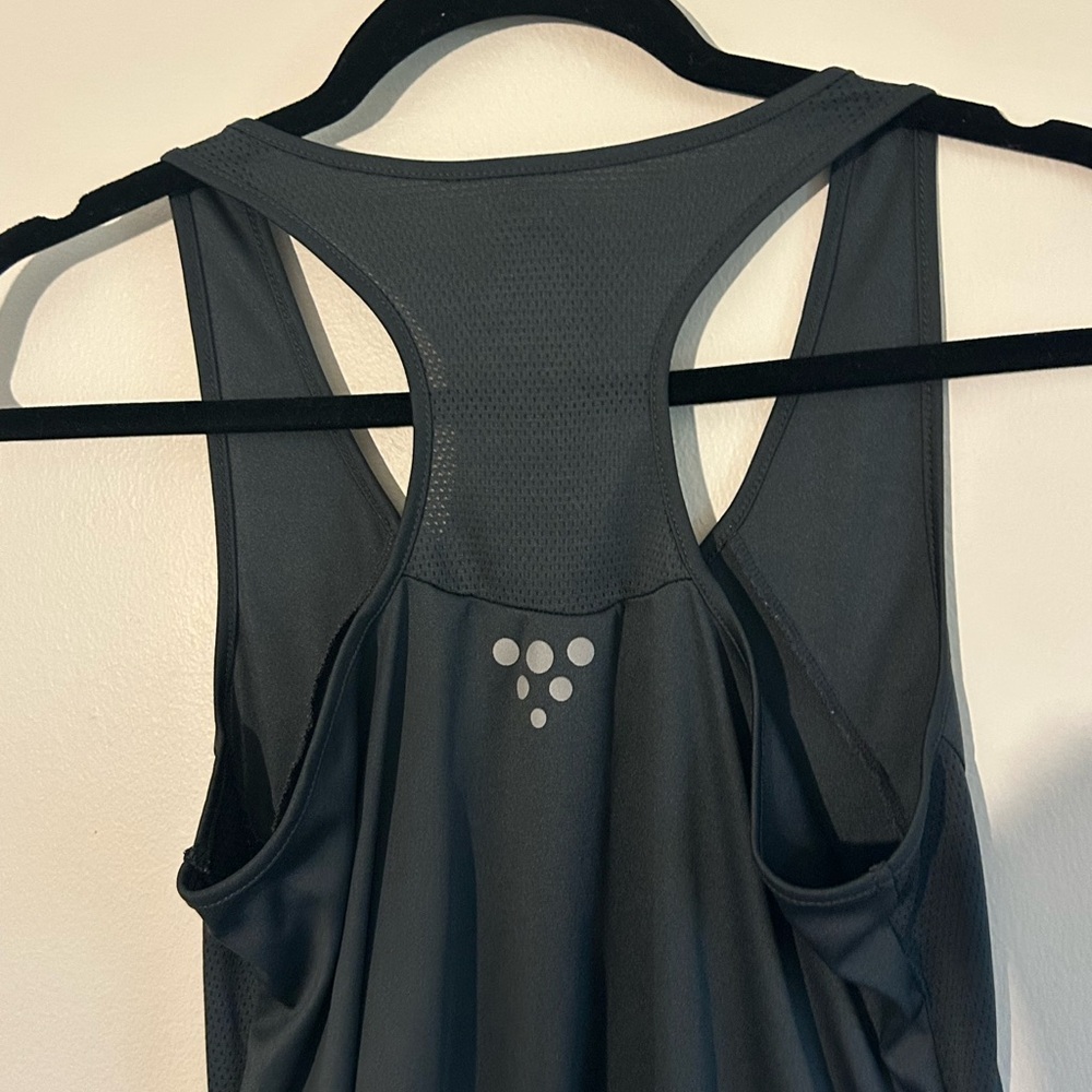Danskin Dark Gray Athletic Tank Size Small Dri Fit Drawstring